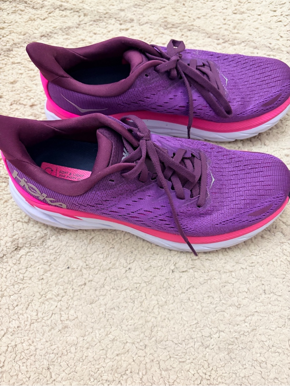 Hoka One One Women's Purple and Pink Running Shoes